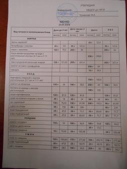 меню на 23.01